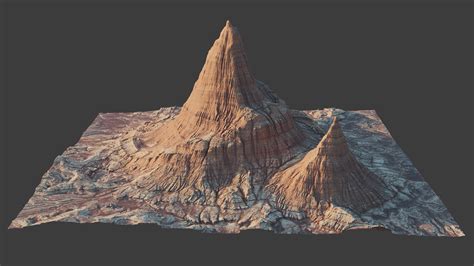 3D 8K Detailed Cliff Landscape Model TurboSquid 1811970