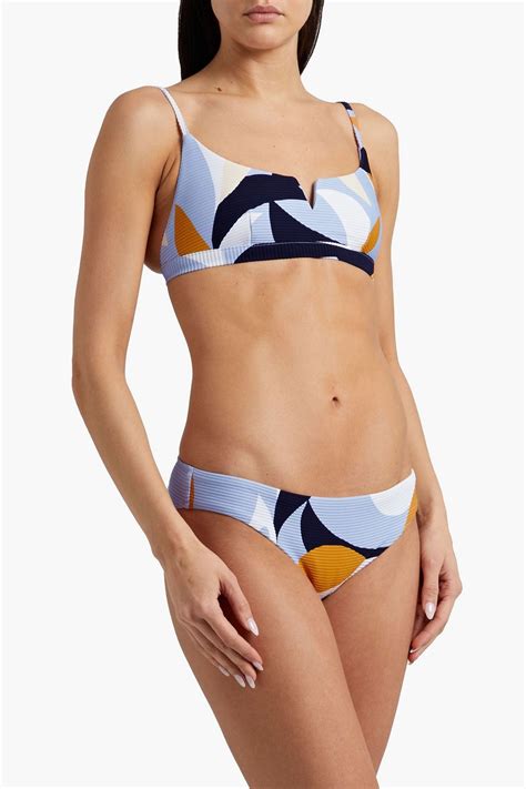 SEAFOLLY Aloha Ribbed Printed Low Rise Bikini Briefs THE OUTNET