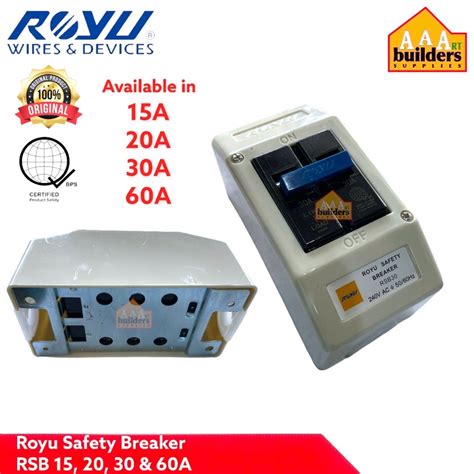 Royu Safety Breaker RSB 15A 20A 30A 60A With Enclosure Shopee Philippines