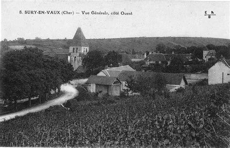 Sury en Vaux Vue génrale coté ouest Carte postale ancienne et vue