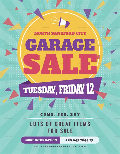 Large Garage Sale Flyer Design Template in PSD, Word, Publisher