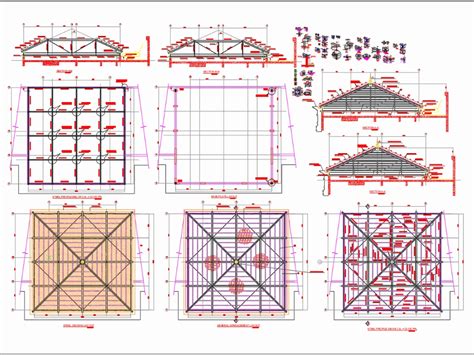 Estrutura Do Telhado Em Autocad Baixar Cad Mb Bibliocad