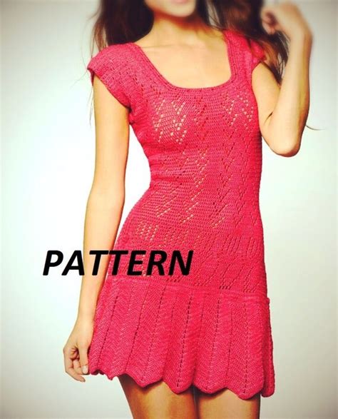 Items Similar To Pattern Short Sexy Crochet Dress Summer Mini Beach On Etsy