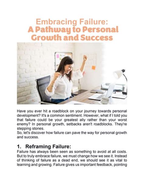 Embracing Failure A Pathway To Personal Growth And Success Pdf