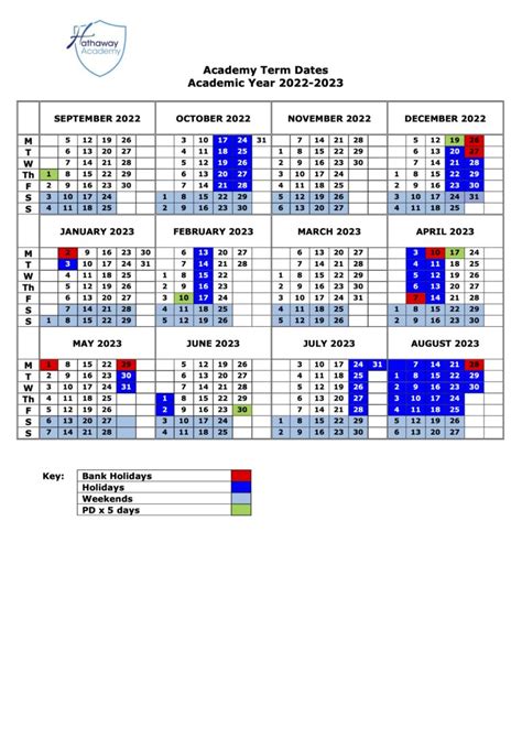 Calendar and Term Dates - The Hathaway Academy