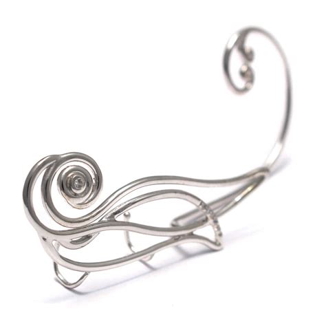 Blumen Elfenohr Ear Climber Sterling Silber Ear Crawler Ohrringe