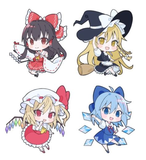 チルノ東方project フランドール・スカーレット 博麗霊夢 霧雨魔理沙 「例大祭にて、キャラマ様のブースから販売されるグッズの