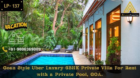 Lp Goa Luxury Bhk Independent Villa With A Private Pool In Goa