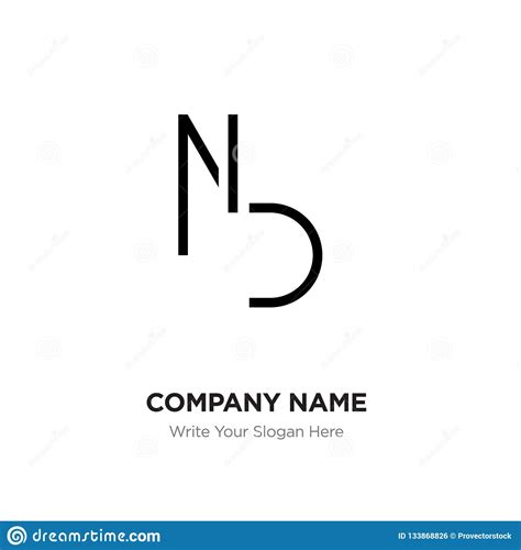 Abstract Letter Bn Nb Logo Design Template Black Alphabet Initial