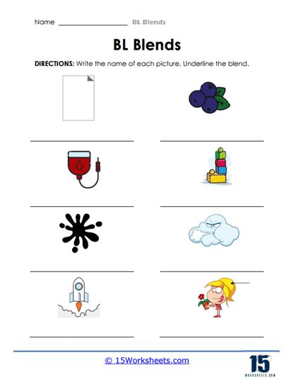 Consonant Blends Br Bl Cr Cl Worksheets