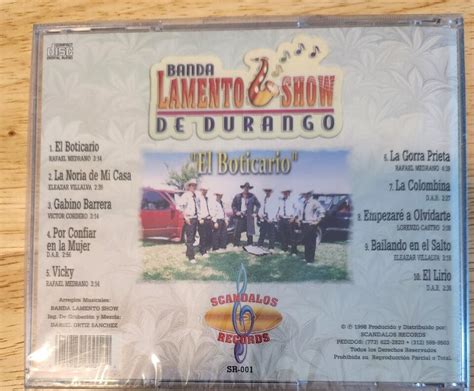 Banda Lamento Show De Durango El Boticario Cd Ebay