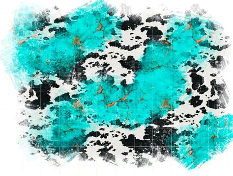 Turquoise Cowhide Background Png Sublimation Design Western Etsy