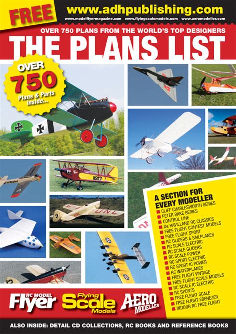 FREE Plans List Catalogue! | Flying Scale Models