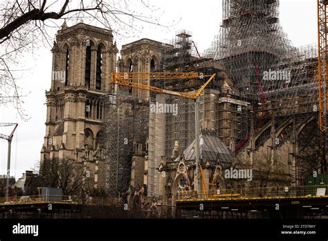 Paris France Th Dec View Of Notre Dame Cathedral During