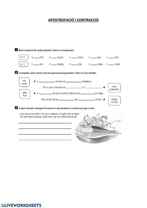 L Apostrof Online Activity Online Activities Activities Worksheets