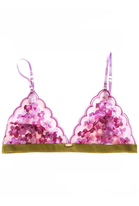 Juniper Lace Triangle Bralette Lace Lingerie Nette Rose