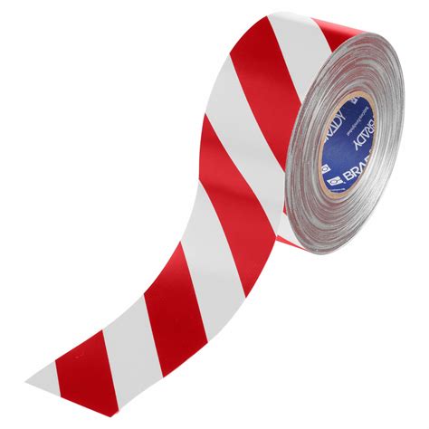 Striped Red White Floor Marking Tape Fw Grainger