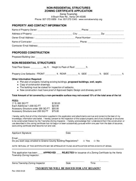 Fillable Online Fence Zoning Certificate Application Fax Email