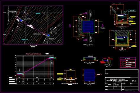 Drainage System on Slopes in DWG (2.34 MB) | CAD library