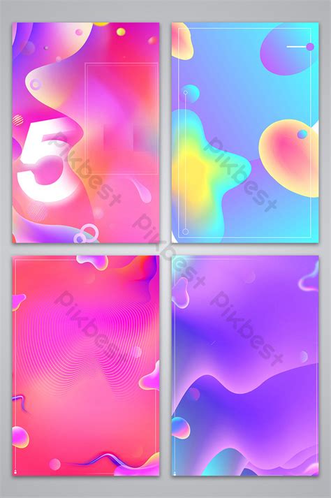 Chất Lỏng Gradient Mơ Mộng Màu Tối Giản Poster Quảng Cáo Nền Nền Psd