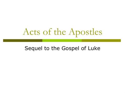 Ppt Acts Of The Apostles Powerpoint Presentation Free Download Id