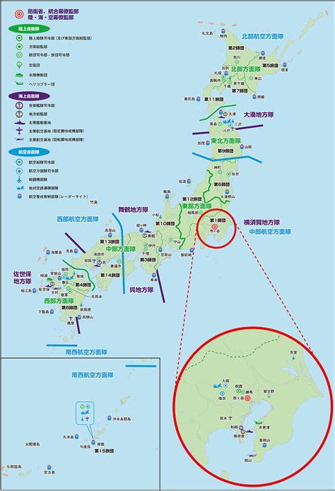 防衛省・自衛隊｜令和5年版防衛白書｜主要部隊などの所在地（イメージ）（令和4（2022）年度末現在）