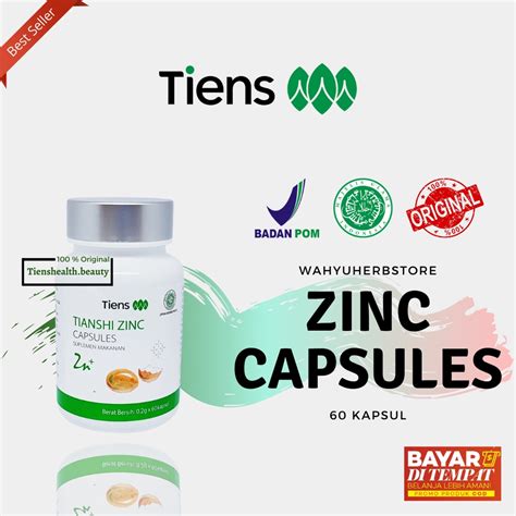 Jual Tiens Tianshi Zinc Capsules Original Isi Kapsul Shopee Indonesia