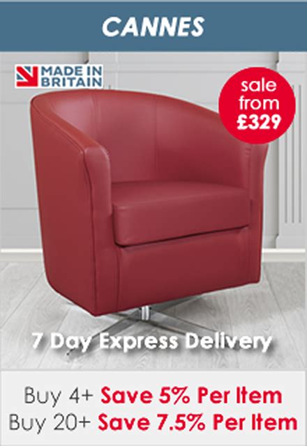 Leather Swivel Tub Chairs in Quality Faux & Genuine Leathers - Tubz UK