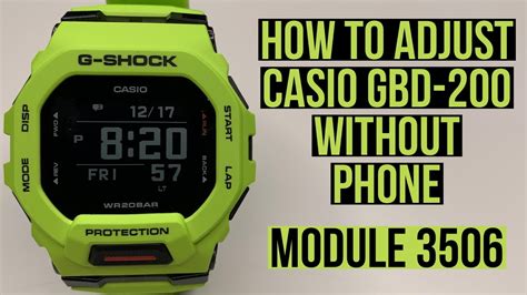 Casio G Shock GBD 200 3506 MODULE SET THE TIME Without A Smartphone