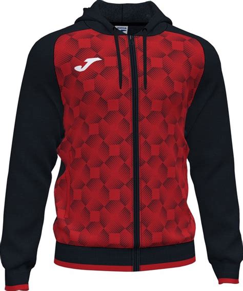 Joma Supernova Iii Jas Met Kap Heren Zwart Rood Maat M Bol