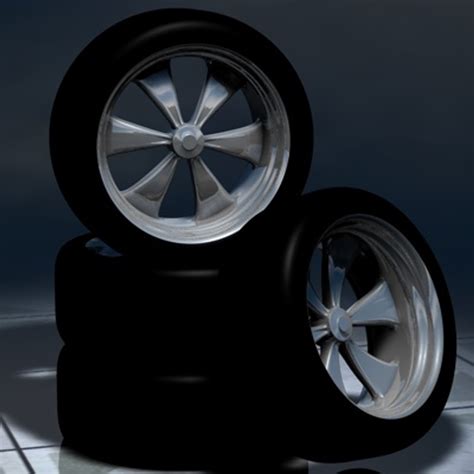 Free Rims Classic Muscle 3d Model