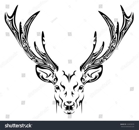 Abstract Deer Head Tribal Tattoo Stock Vector Shutterstock