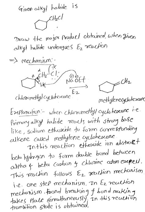 Solved Draw The Major Product Obtained When The Following Alkyl