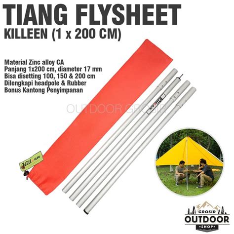 Jual Tiang Flysheet Killen Zinc Alloy Model Single 1 X 200 Cm Awning