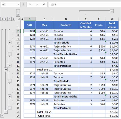 Expandir Contraer Filas O Columnas En Excel Y Google Sheets