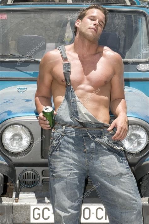 Sexy Man Drinking Beer Under The Sun Stock Photo By JoseTandem 31108443