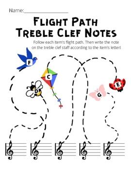 Flight Path Treble Clef Notes By Amber Waldron Studios TPT