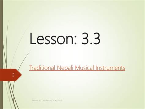 Lesson 3 3 Ten Social Nepali Folk Musical Instruments PPT