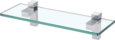 Kes Bathroom Glass Shelf 8mm Extra Thick Tempered Glass Shelf Shower Organizer Holder