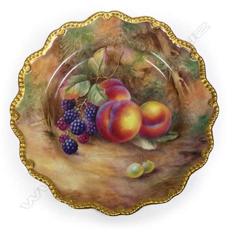 Vintage Royal Worcester Hand Painted Fruit Plate By H H Price Royal