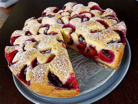 Pflaumenkuchen Mit R Hrteig Und Pudding Nevermindbilde