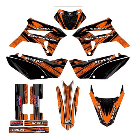 Kit Gr Fico Xr Tornado Biker R De Mm In Laranja Frete Gr Tis