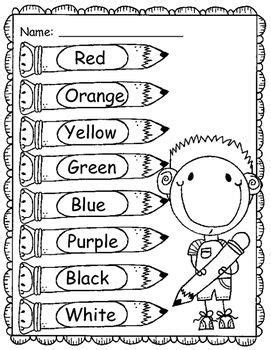 Pin By Maria De Los Angeles Jerez On Ingles Color Worksheets For