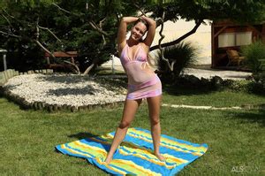 Perky Tits Brunette Wiggles Out Of Pink Dre XXX Dessert Picture 15