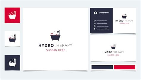 Premium Vector Hydrotherapy Logo Design With Editable Slogan Branding