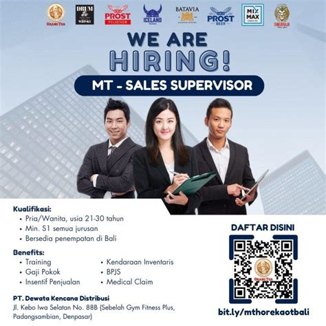 Lowongan Kerja Management Trainee Sales Supervisor Di PT Dewata