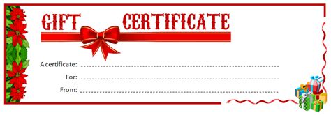 Free Word Gift Certificate Template