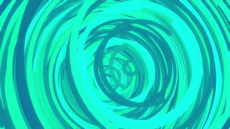 Deep sea green colored rings actively motion animation. Color rounds