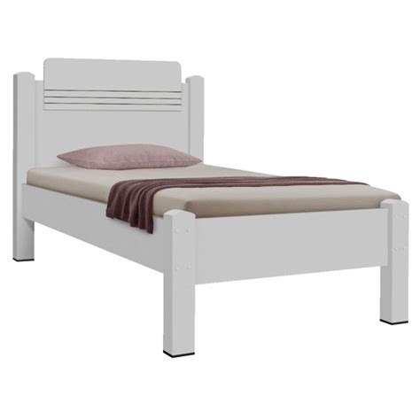 Cama De Solteiro Paris Mdf Branco Gabrielli M Veis