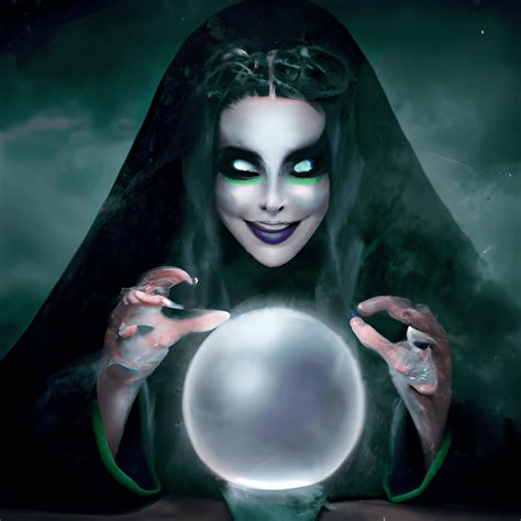 Witch With Crystal Ball Graphic Creative Fabrica